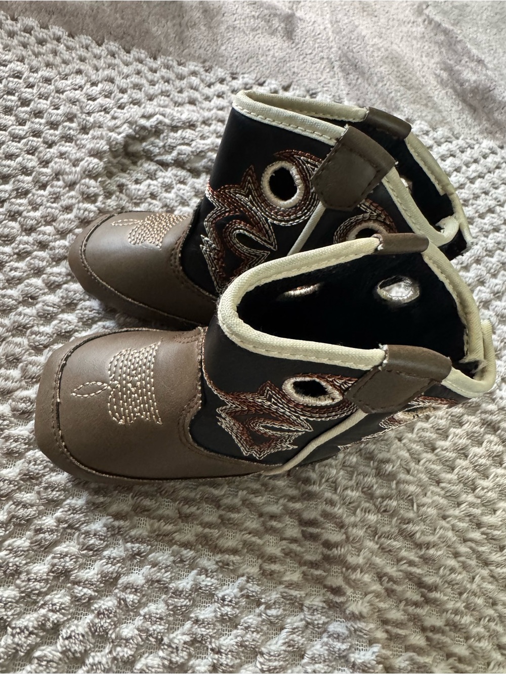 Twister Brown and Cream Toddler Cowboy Boots